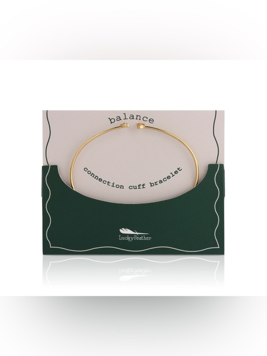 Lucky Feather Jewelry - Connection Cuff Bracelet - Ying and Yang - Balance